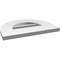 Ekena Millwork Round Top Surface Mount PVC Gable Vent: Functional, w/ 3-1/2"W x 1"P Standard Frame, 16"W x 12"H GVPRT16X1201SF - alternate 4